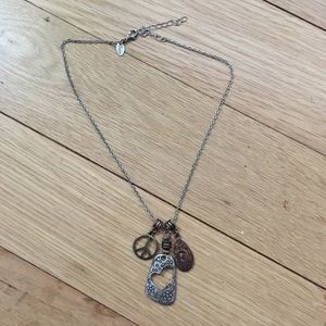 Lia Sophia Boho Love Charm Statement Costume Necklace